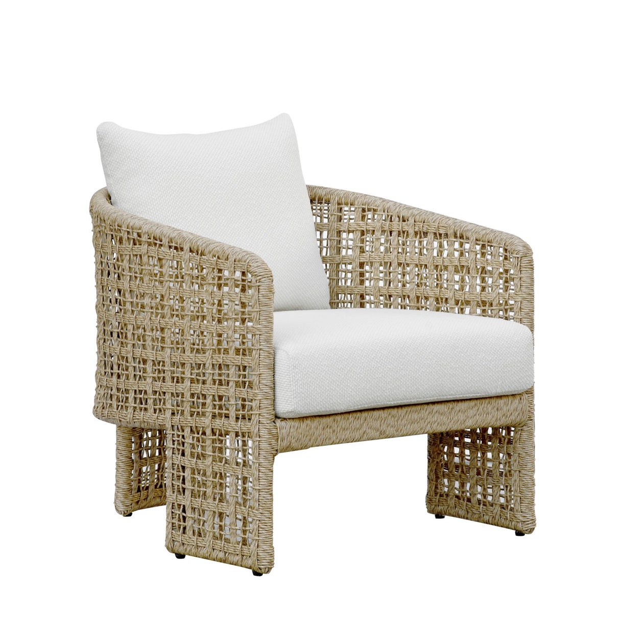 Driftbay - Powder Coated Metal Outdoor Conversation Set With Cushions