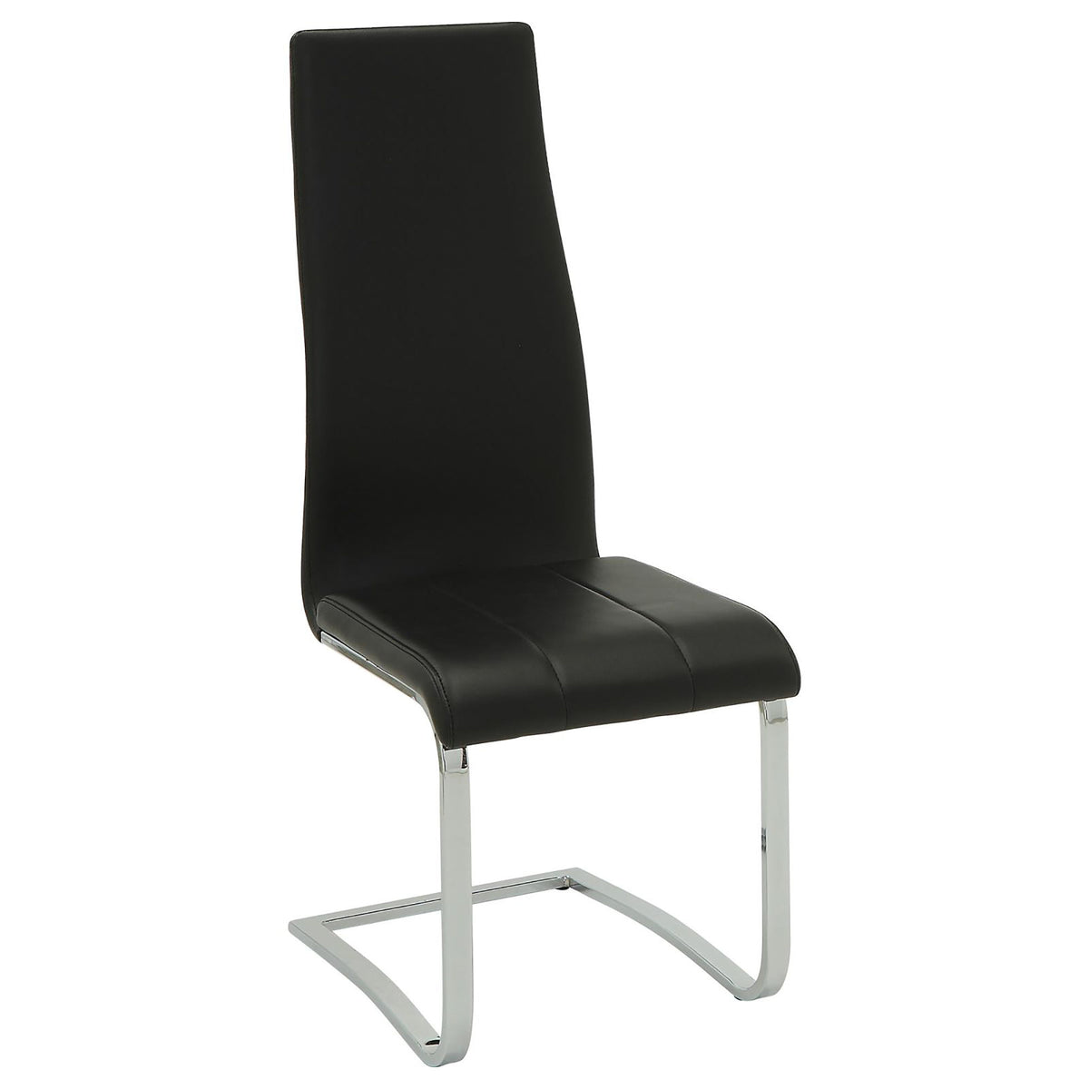 High Back Side Chairs Dining Chairs With Padded Upholstery (Set of 4) - Black
