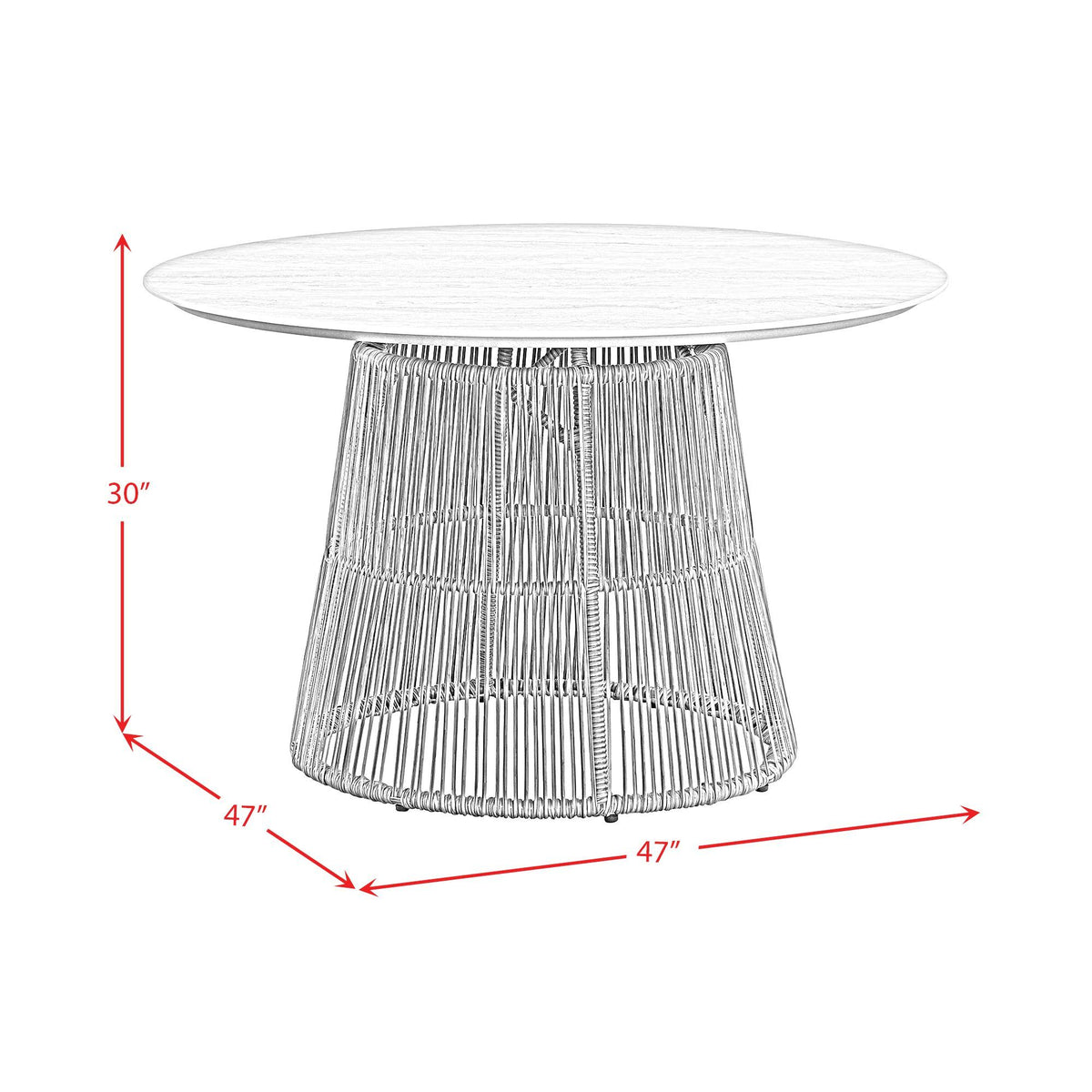 Alesso - Round Dining Table - Brown / Sand
