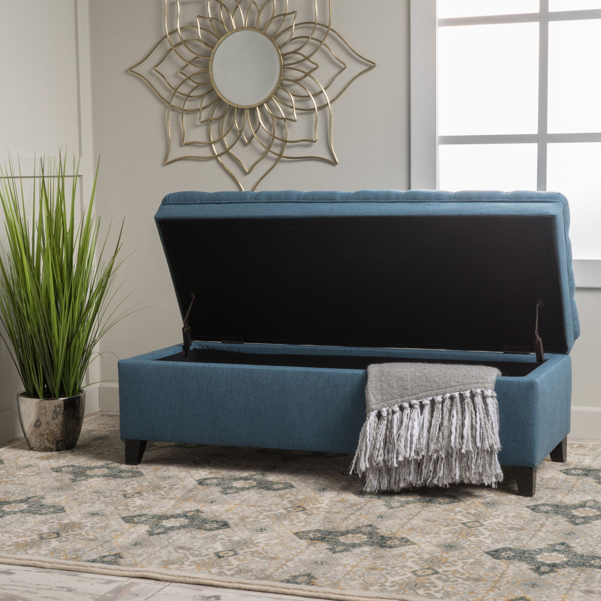 Juliana - Storage Ottoman With Birch Legs