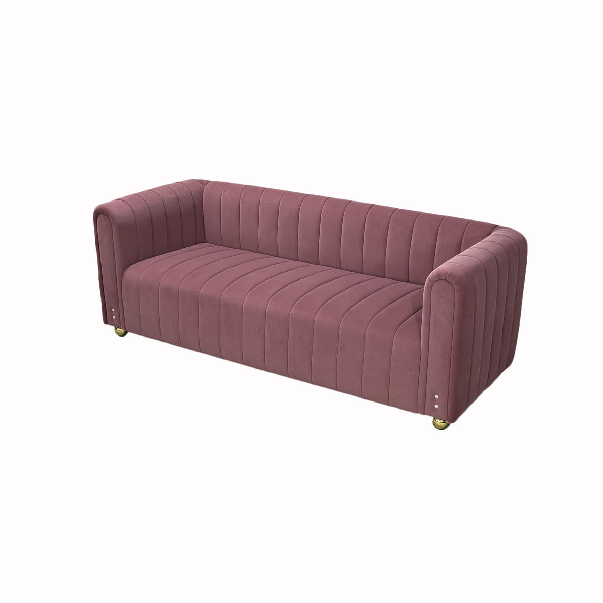 Sofa With Vertical Stripes With Accents