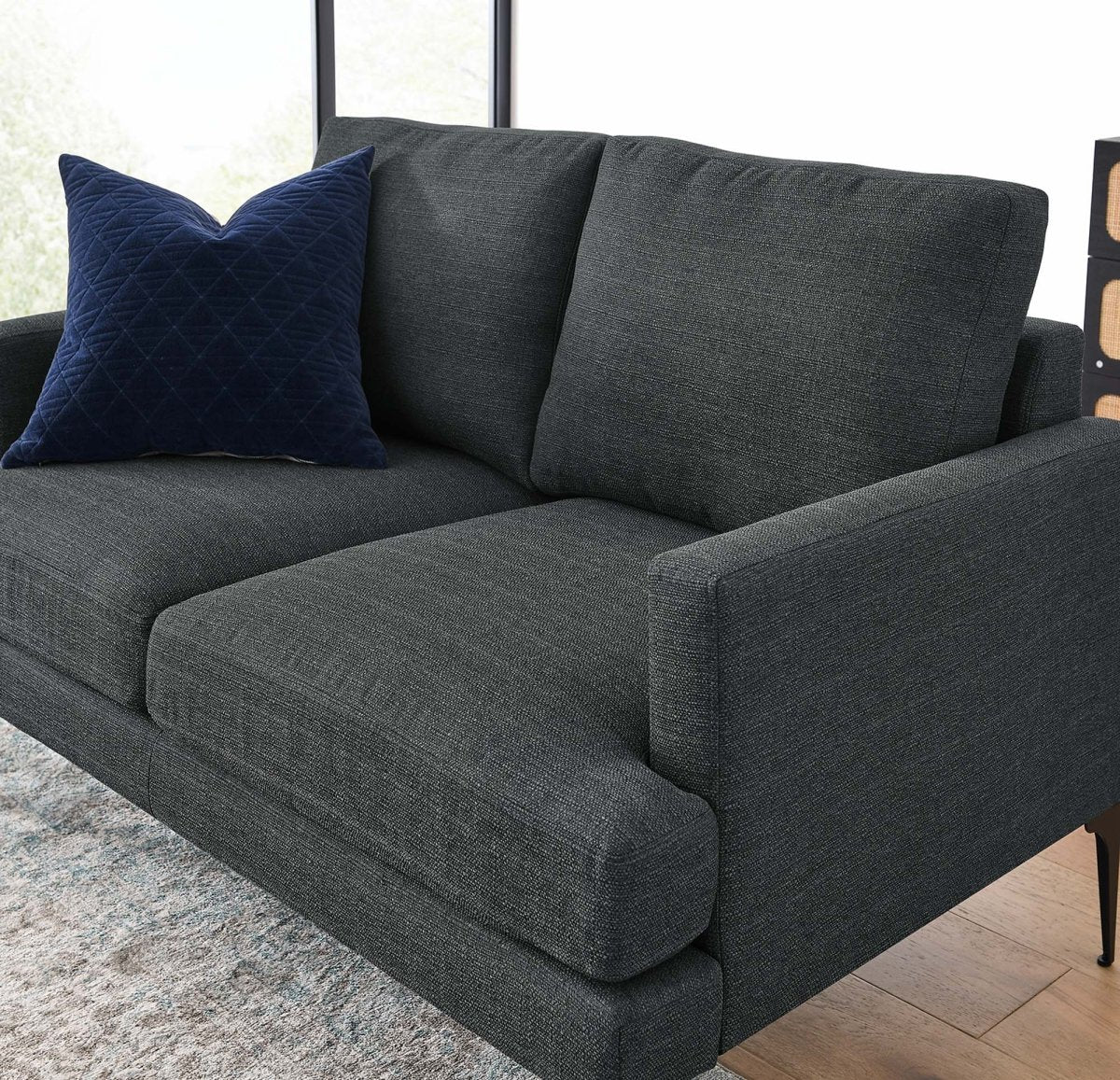 54 - Inch Evermore Upholstered Fabric Loveseat - Loveseats available at Alpine Outlets in Denver