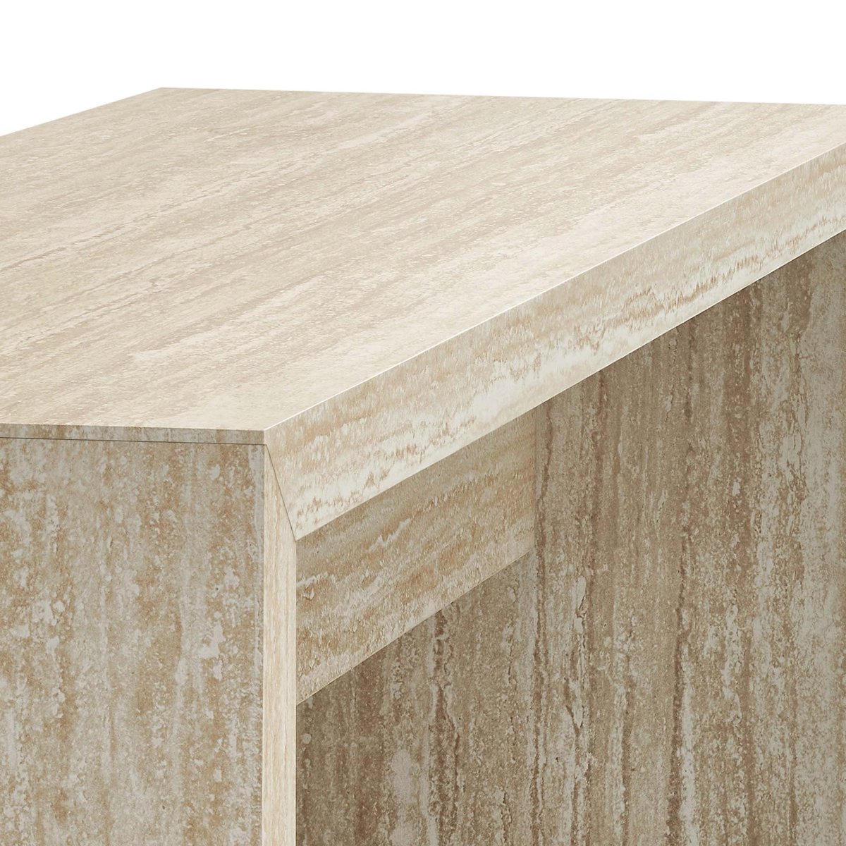 54 Inch Iconic Faux Travertine Indoor Bench - Benches available at Alpine Outlets in Denver
