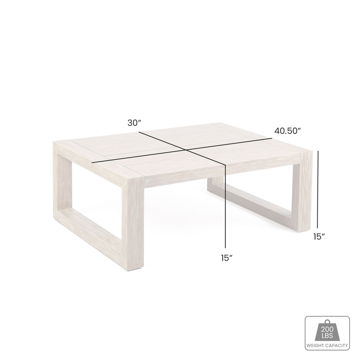 Paradise - Outdoor Coffee Table - Light Eucalyptus