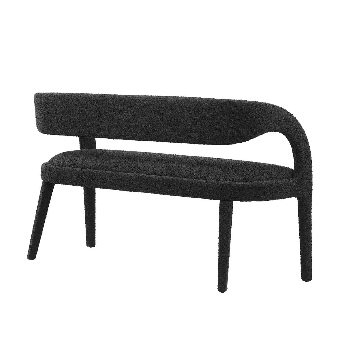 55 Inch Sophisticated Boucle Fabric Accent Bench - Benches available at Alpine Outlets in Denver