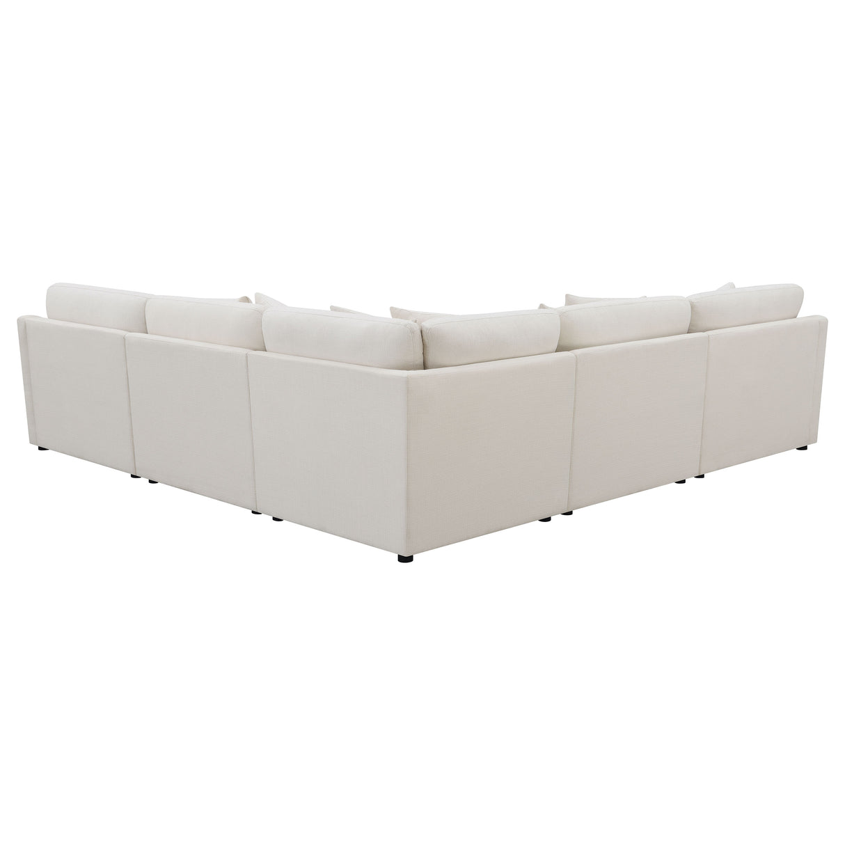 Hobson 6-Piece Upholstered Modular Sectional Sofa in Ivory