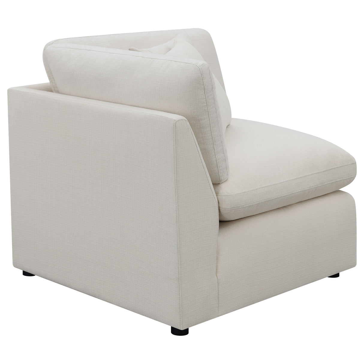 Hobson Upholstered Corner Chair in Ivory