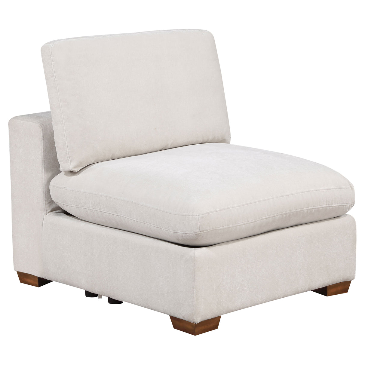 Lakeview Upholstered Armless Chair in Ivory