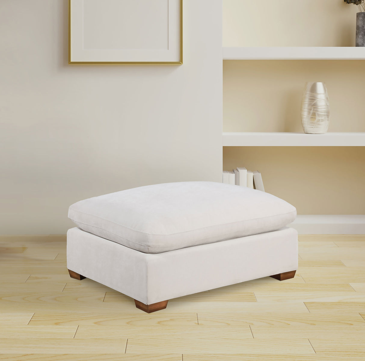 Lakeview Rectangular Upholstered Ottoman in Ivory