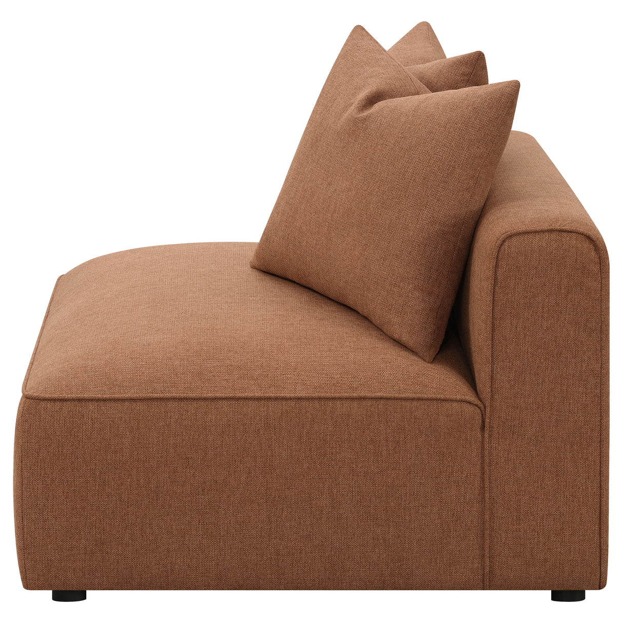 Jennifer Upholstered Armless Chair in Terracotta