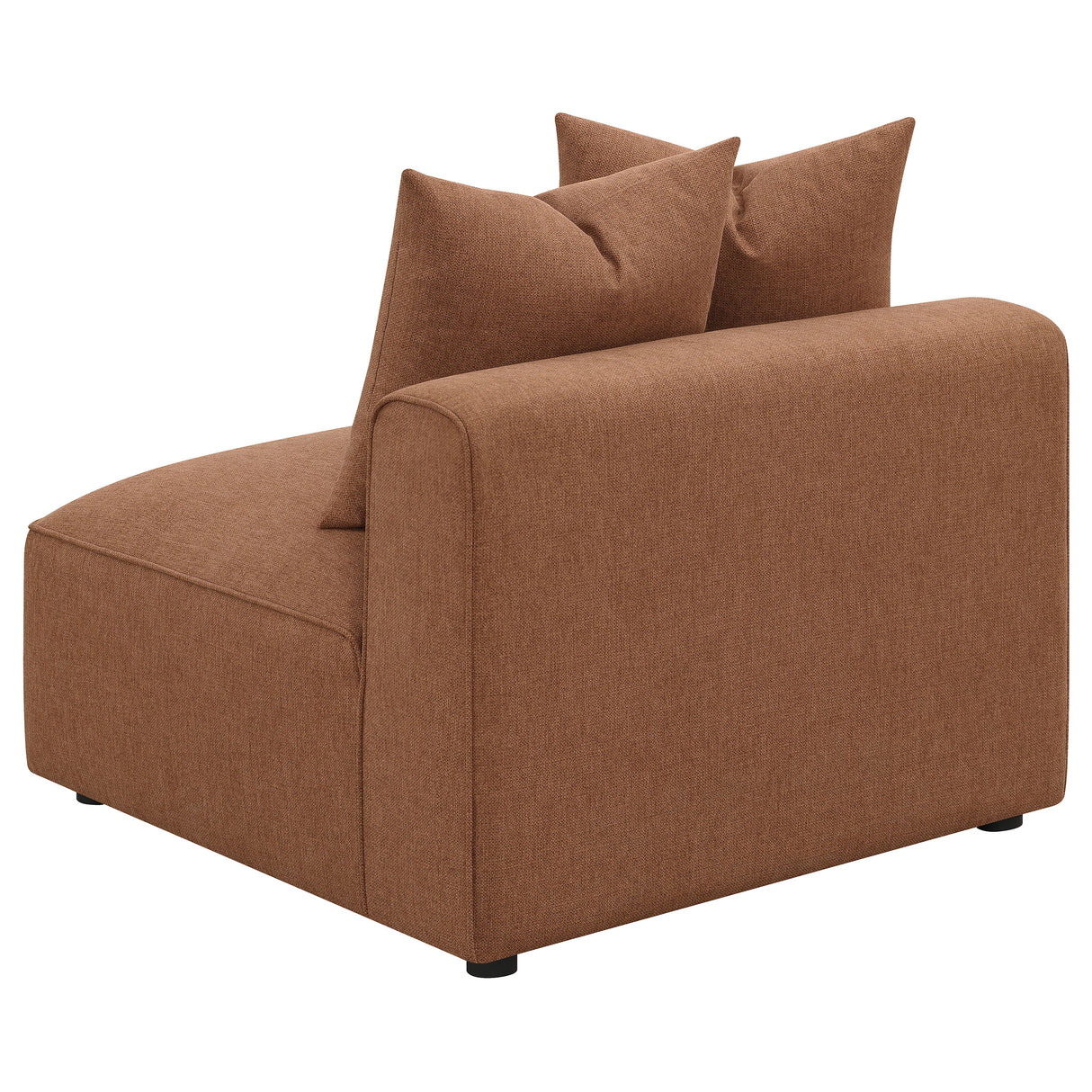 Jennifer Upholstered Armless Chair in Terracotta