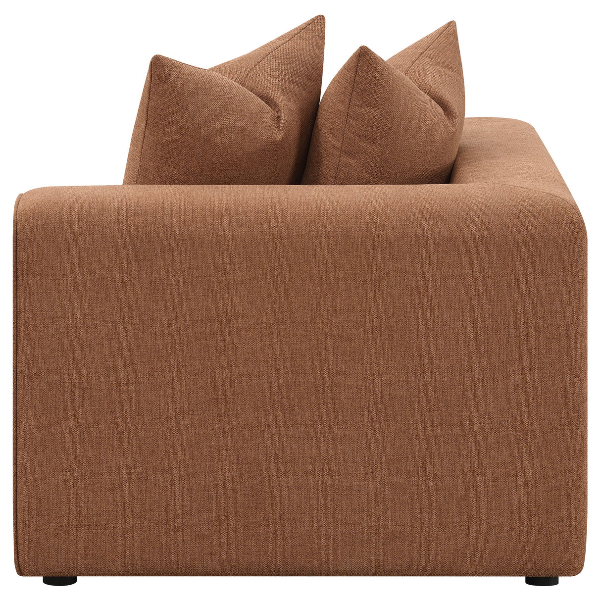 Jennifer Upholstered Corner Chair in Terracotta