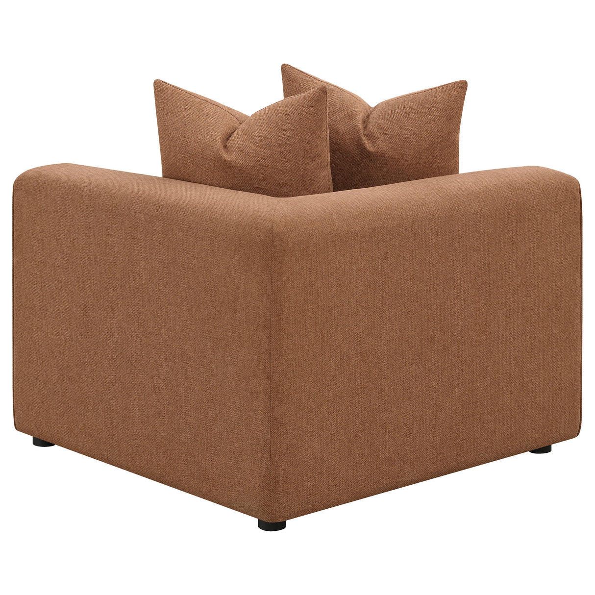 Jennifer Upholstered Corner Chair in Terracotta
