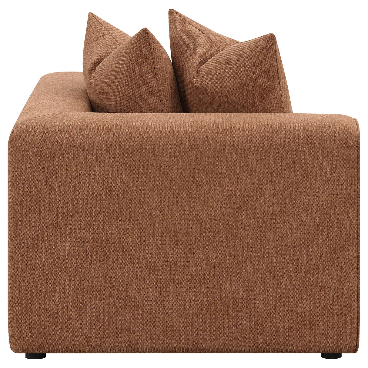 Jennifer Upholstered Corner Chair in Terracotta