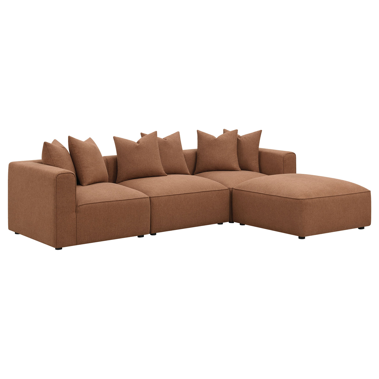 Jennifer Upholstered Corner Chair in Terracotta