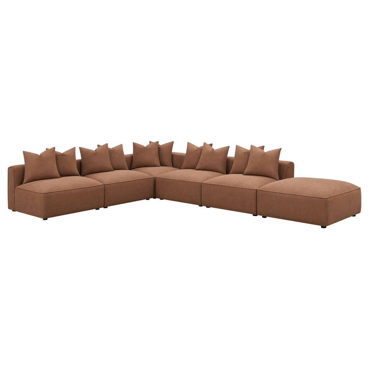 Jennifer Upholstered Corner Chair in Terracotta