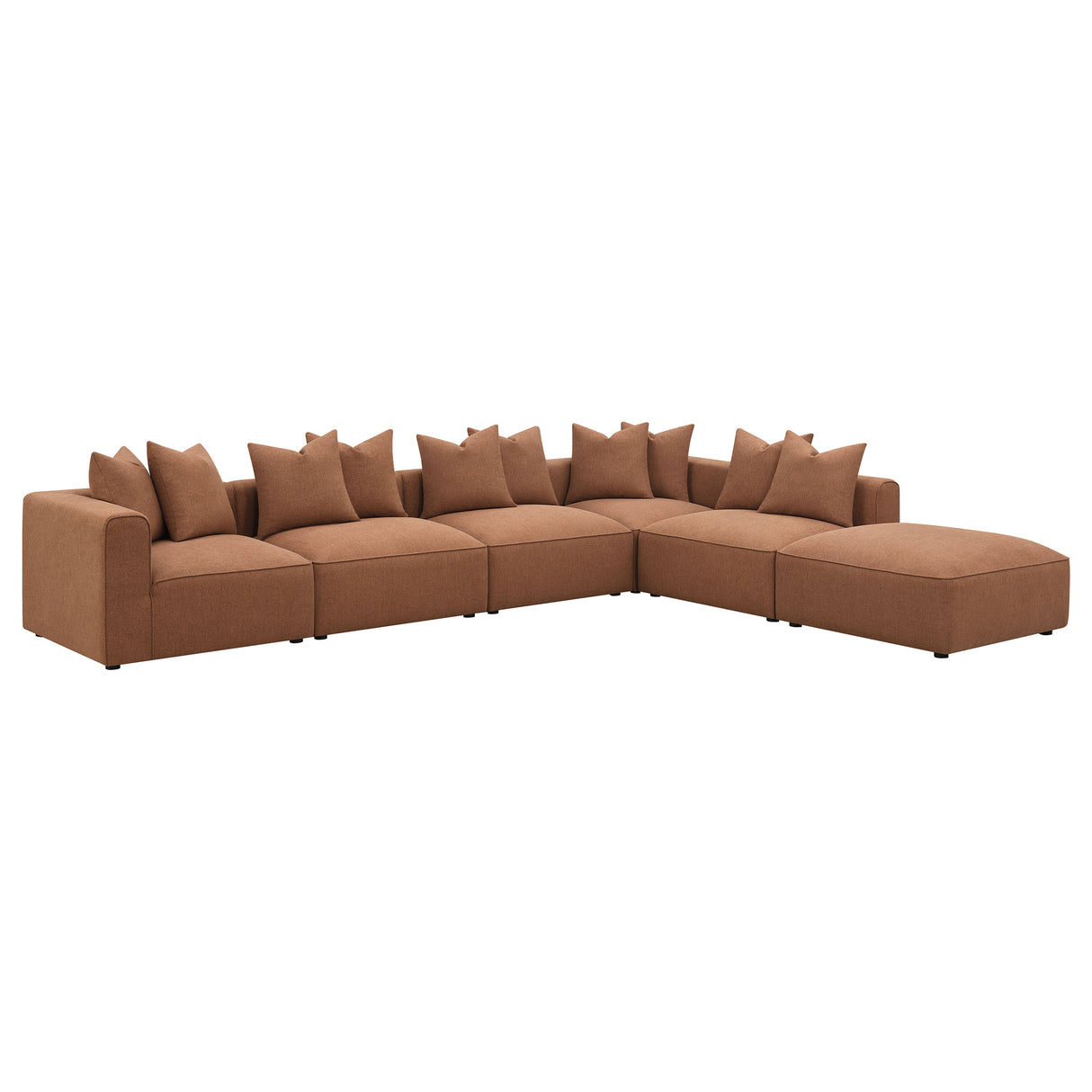 Jennifer Upholstered Corner Chair in Terracotta