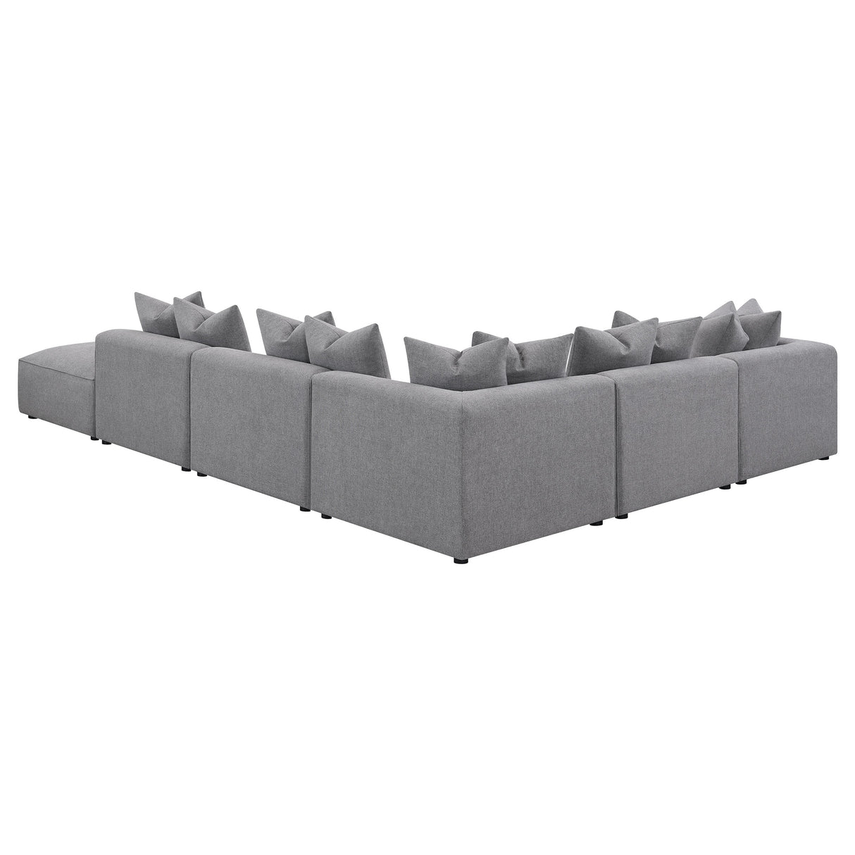 Jennifer 6-Piece Upholstered Modular Sectional Grey
