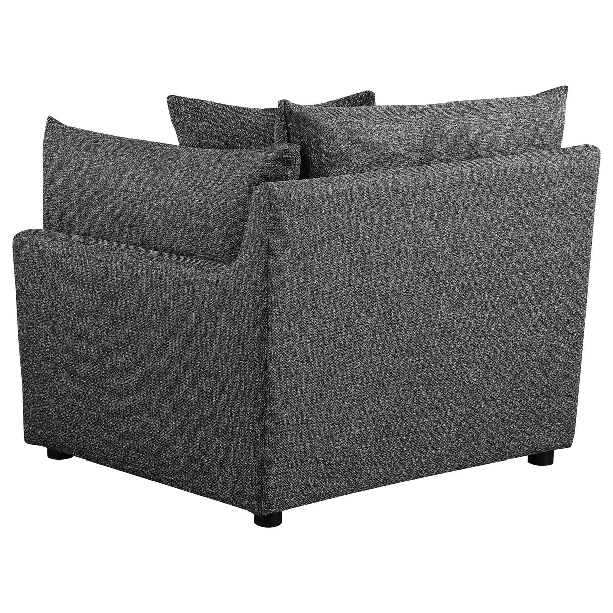Sasha Upholstered RAF Chair in Barely Black