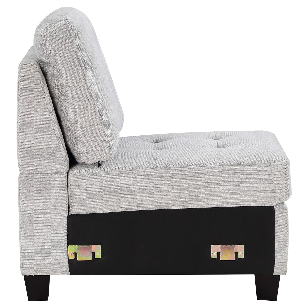 Georgina Upholstered Armless Chair - Beige