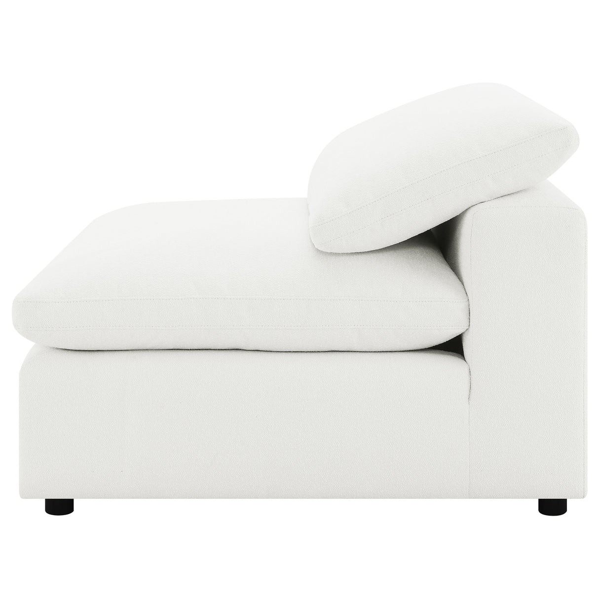 Raleigh Boucle Armless Chair in Ivory