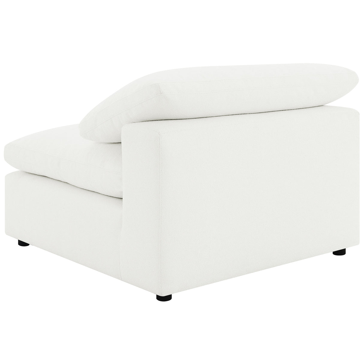 Raleigh Boucle Armless Chair in Ivory