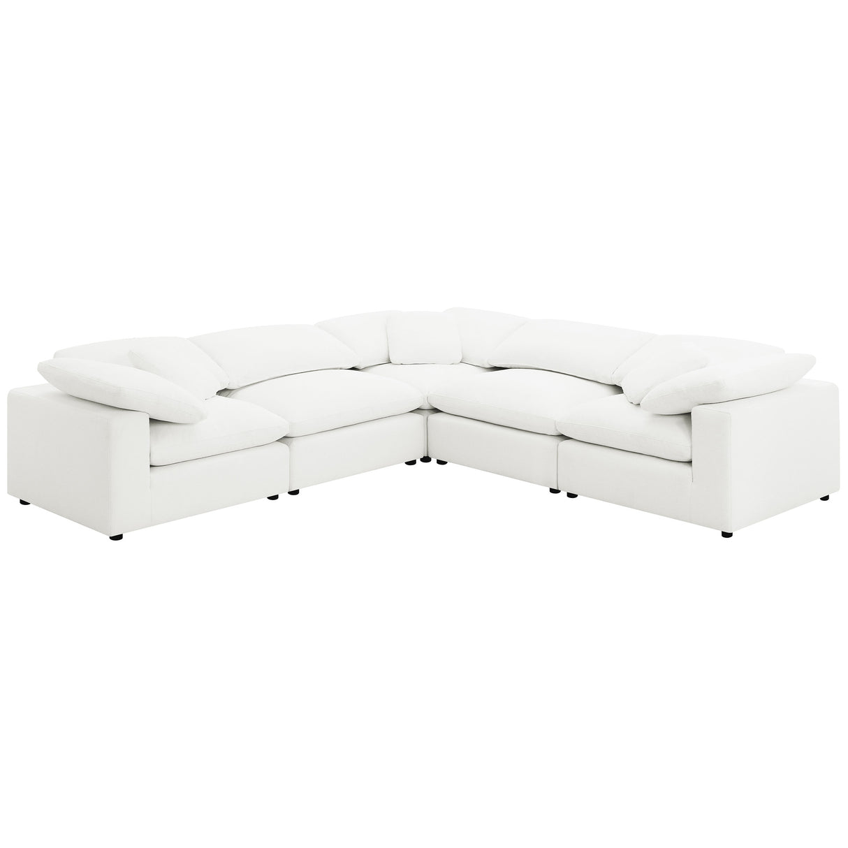 Raleigh Boucle Armless Chair in Ivory