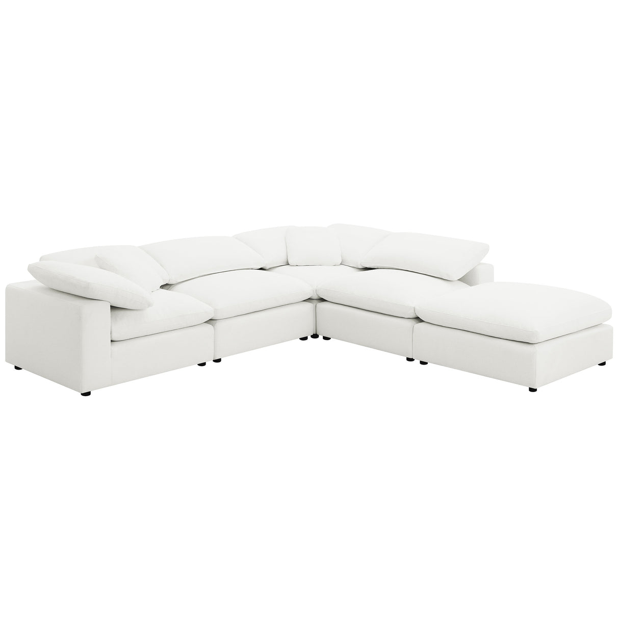 Raleigh Boucle Armless Chair in Ivory