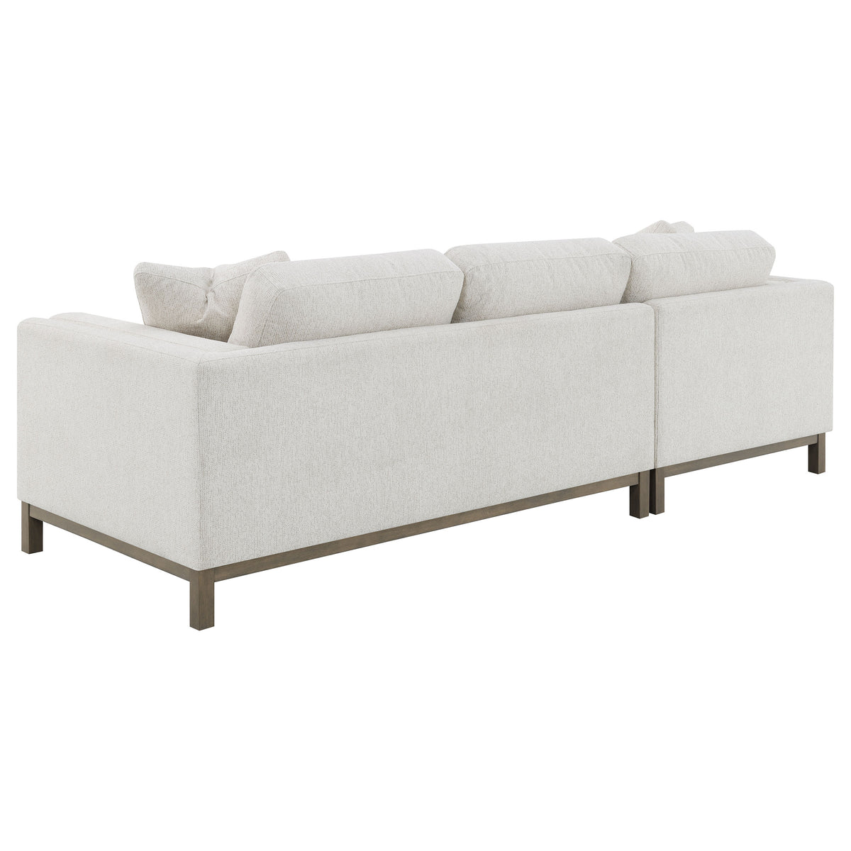 Geneva Boucle Upholstered Sectional Chaise Sofa, Sand