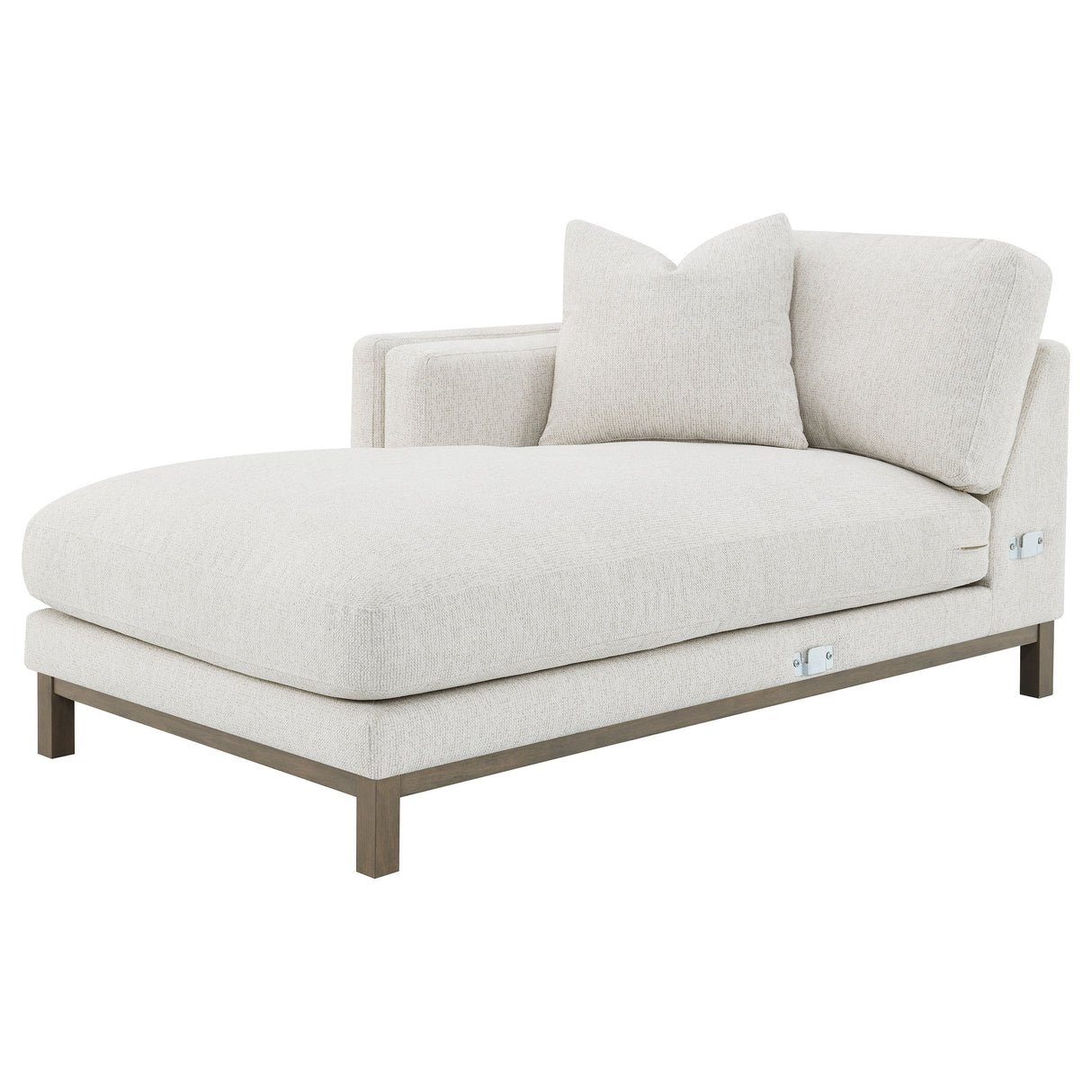 Geneva Boucle Upholstered Sectional Chaise Sofa - Sand