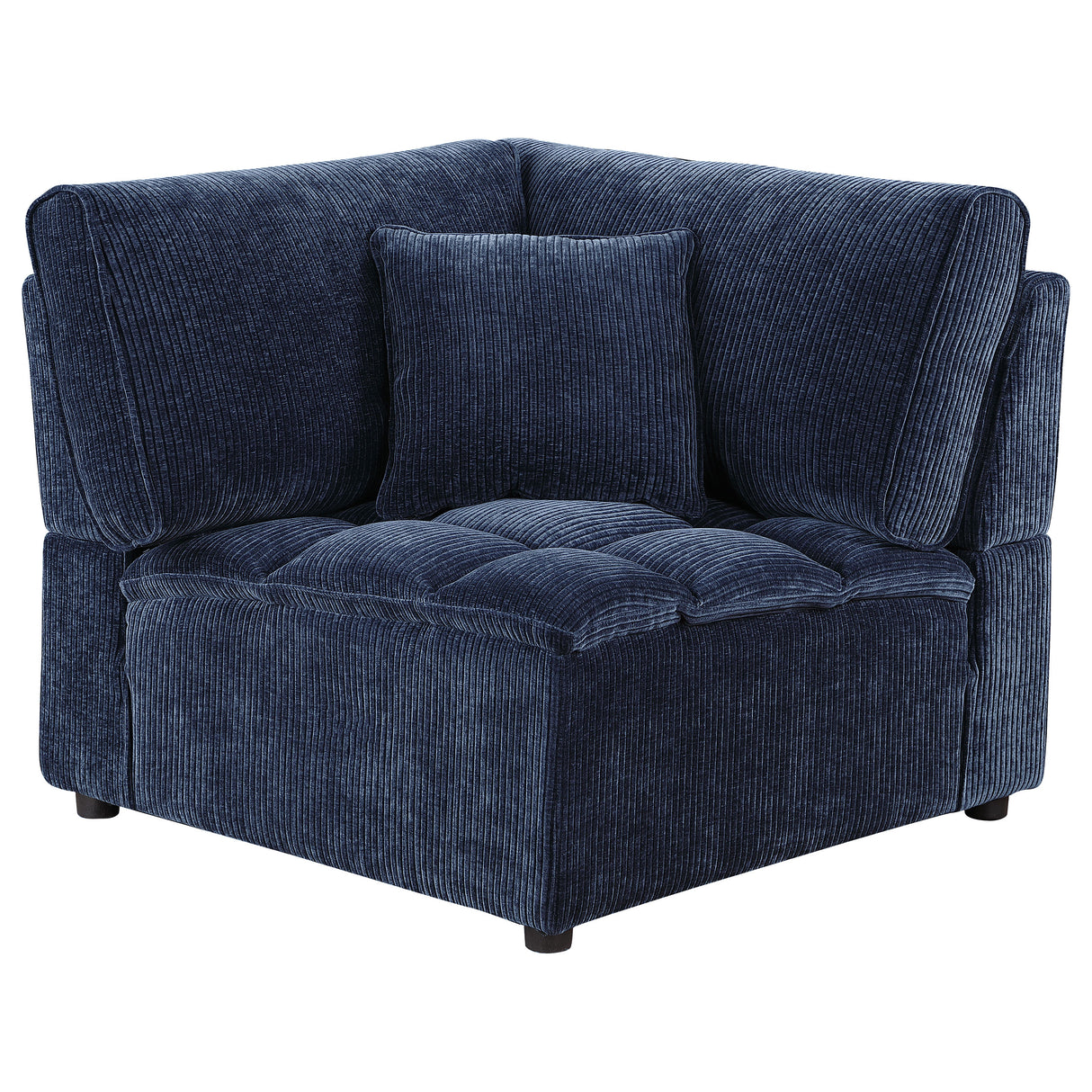 Atlantic Corduroy Upholstered Corner Chair in Blue