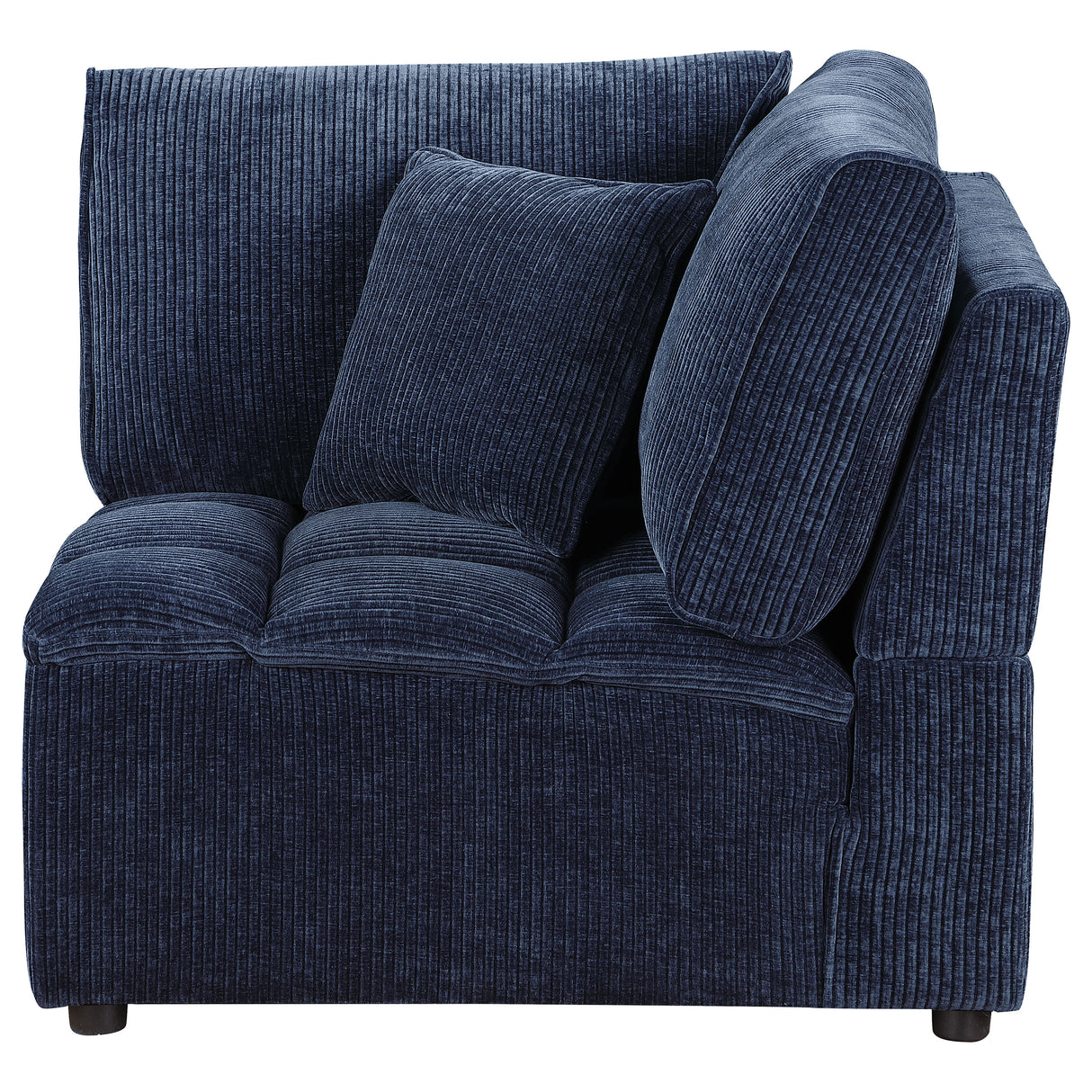 Atlantic Corduroy Upholstered Corner Chair in Blue