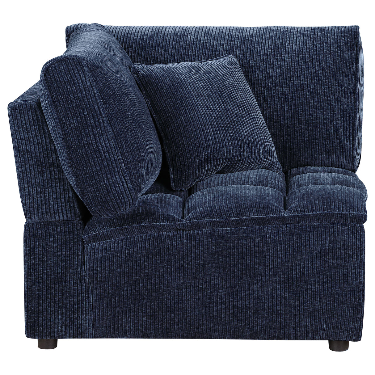 Atlantic Corduroy Upholstered Corner Chair in Blue