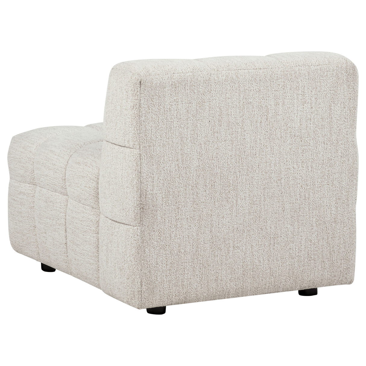 Amara Upholstered Armless Chair in Ivory