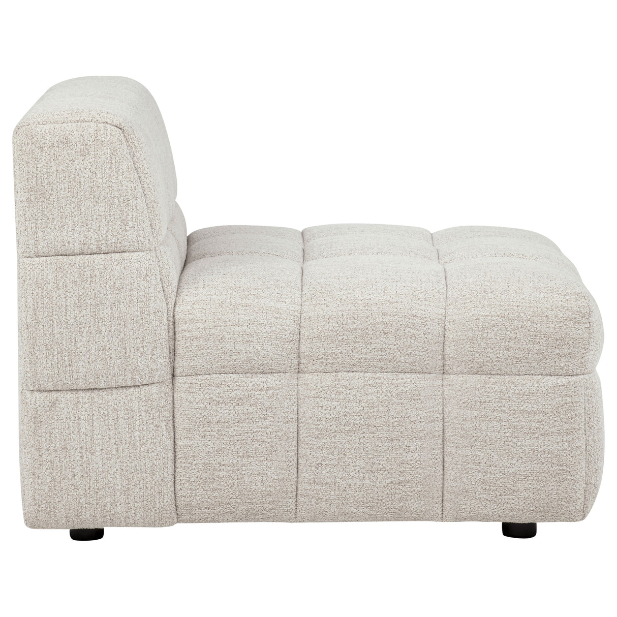 Amara Upholstered Armless Chair in Ivory