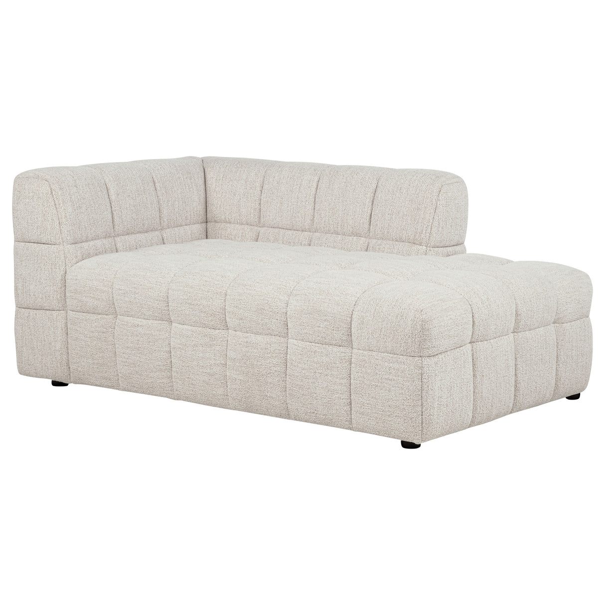 Amara Upholstered RAF Chaise - Ivory
