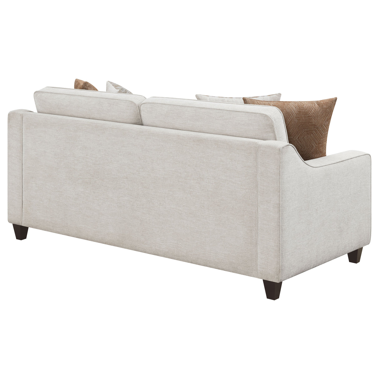 Christine Upholstered Sloped Arm Sofa in Beige