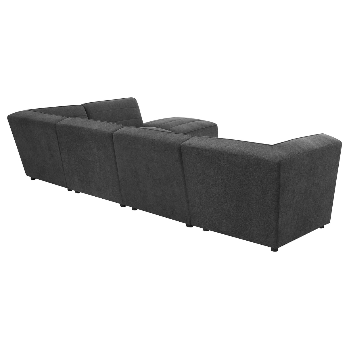 Sunny 6-Piece Modular Sectional Sofa, Dark Charcoal