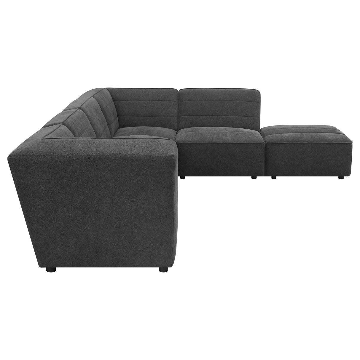 Sunny 6-Piece Modular Sectional Sofa, Dark Charcoal