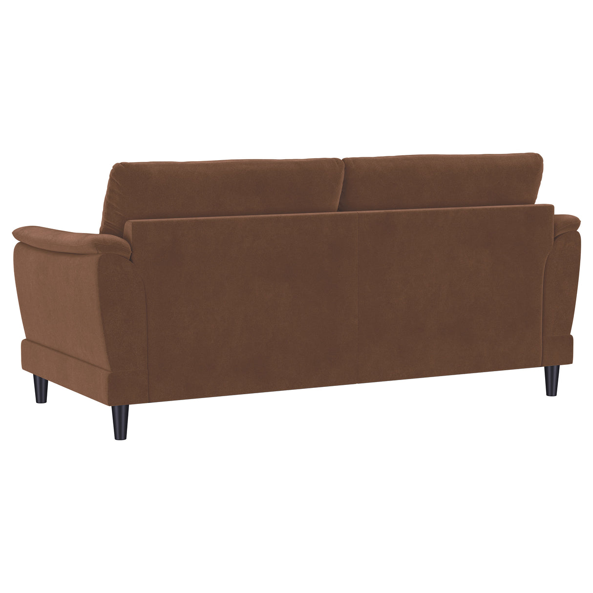 Selma 2-Piece Rust Velvet Crescent Arm Sofa Set