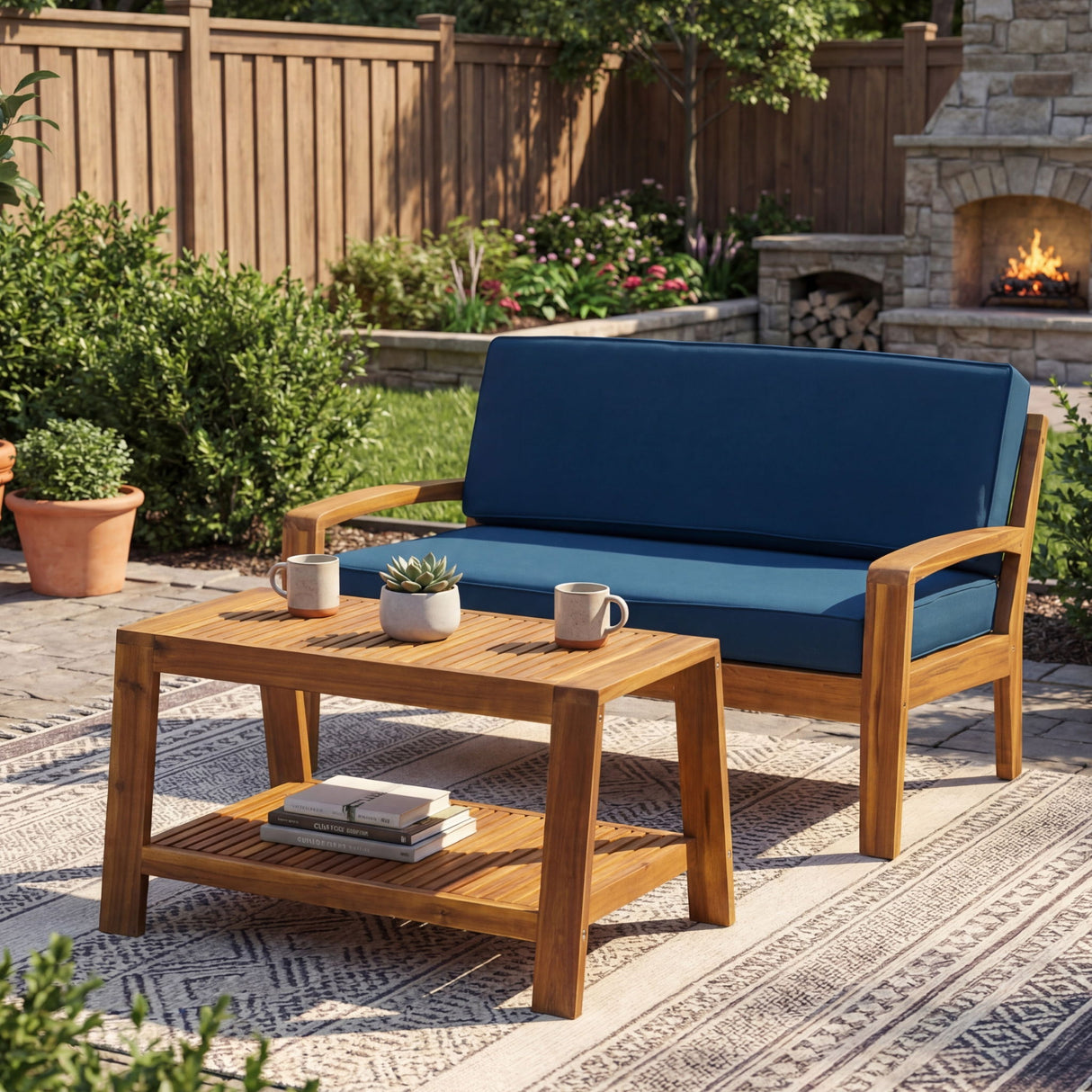 2 Piece Conversation Set, Loveseat & Coffee Table