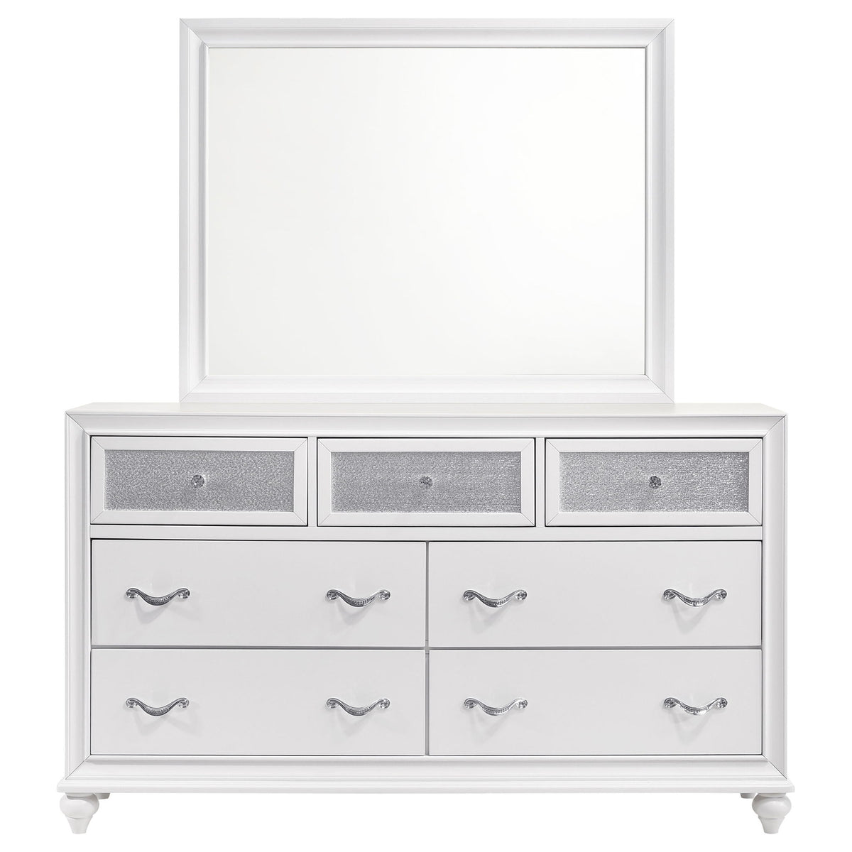 Randall - 7 Drawer Dresser With Mirror - White