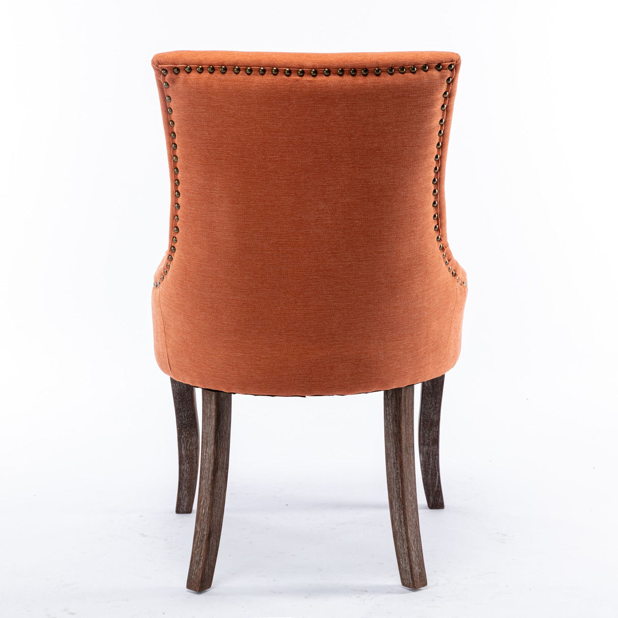 Ultra Side Dining Chair,Thickened Fabric Chairs With Neutrally Toned Solid Wood Legs, Bronze Nail Head (Set of 2) - Chair Sets - Alpine Outlets
