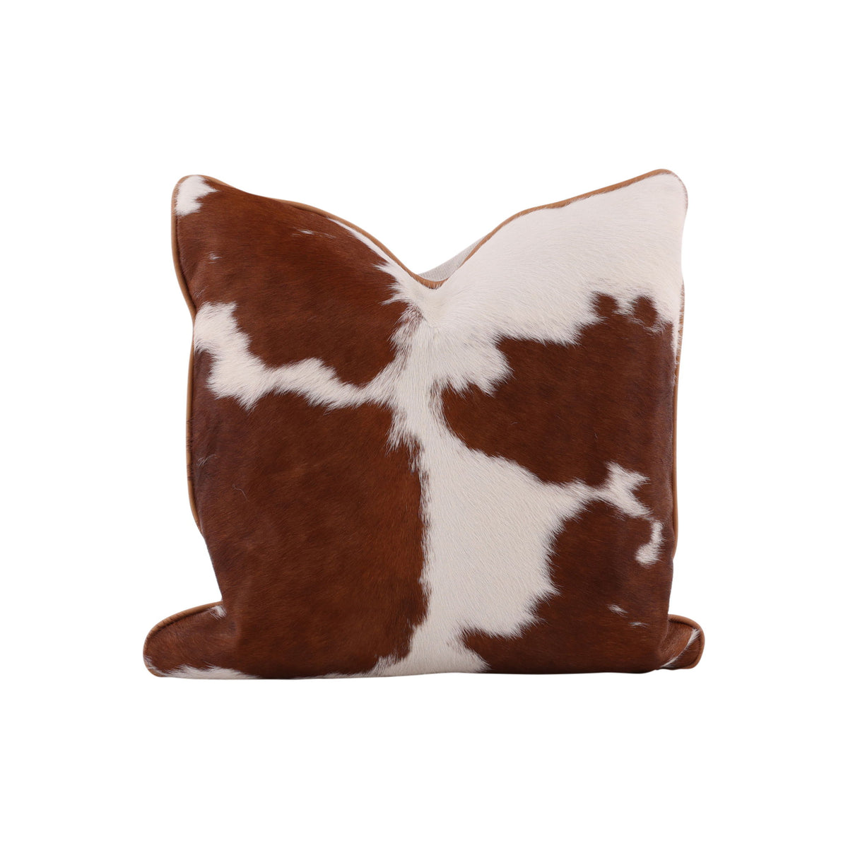 Hair on Hide Accent Pillow - Dark Brown / White