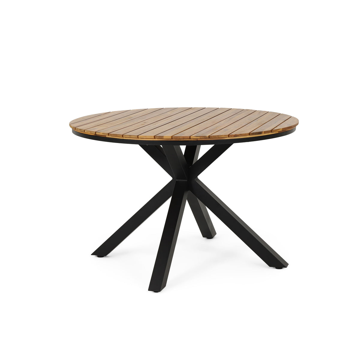 Outdoor Dining Table - Teak / Black