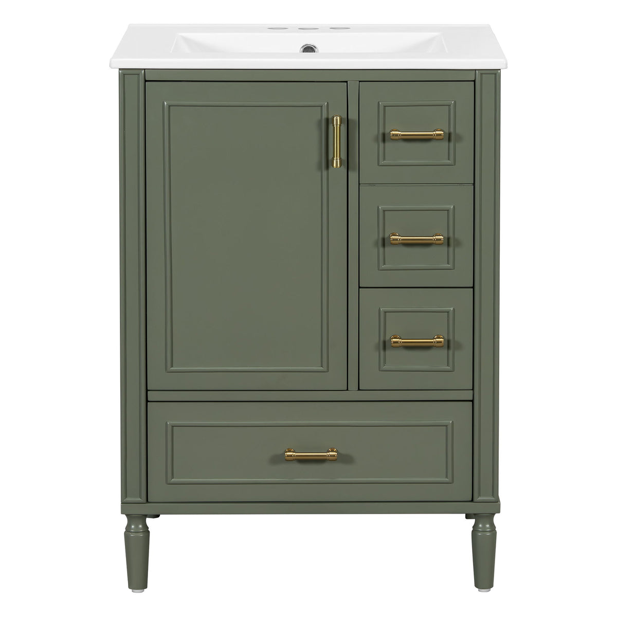 Traditional Bathroom Vanity Set With Soft Close Doors