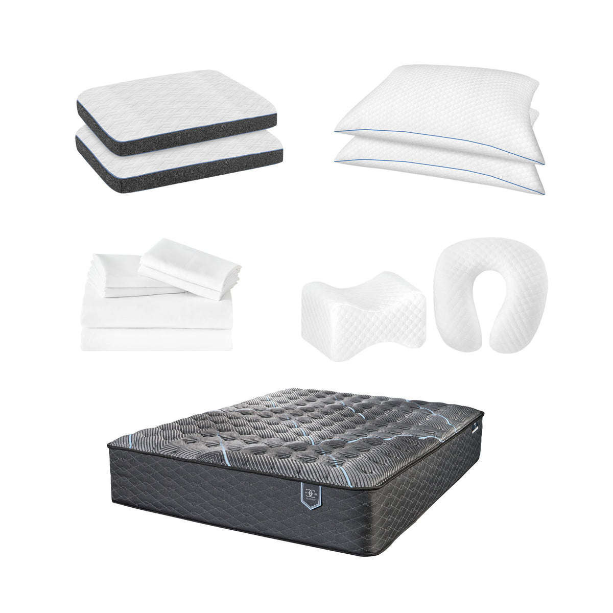 Comfort Care - Hybrid Restful Nights Firm Mattress, 12 Piece Comfort Bedding Pack