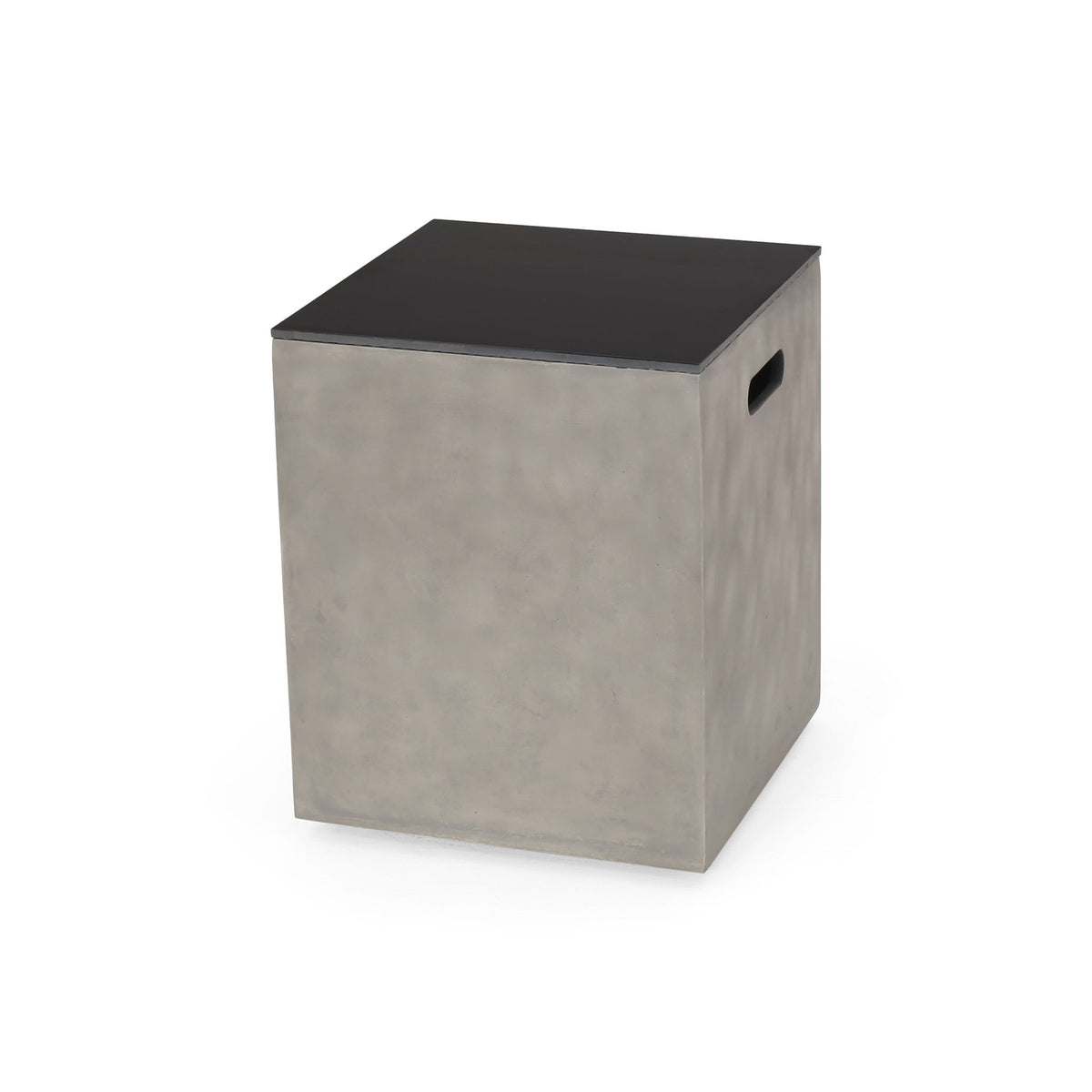 Modern Design Mgo Tank Holder Side Table With Ceramic Top - Black / Gray