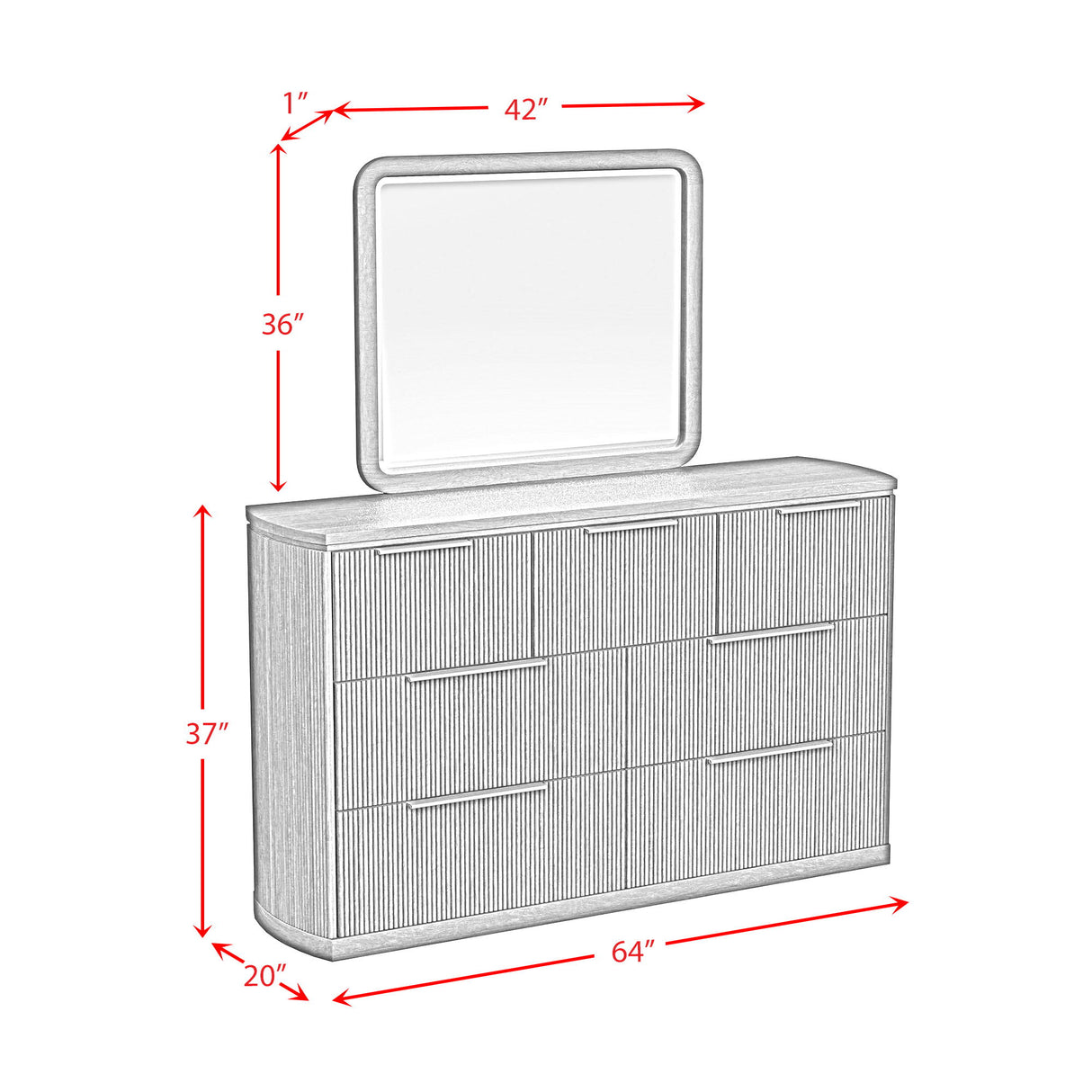Sylvie - 7-Drawer Dresser