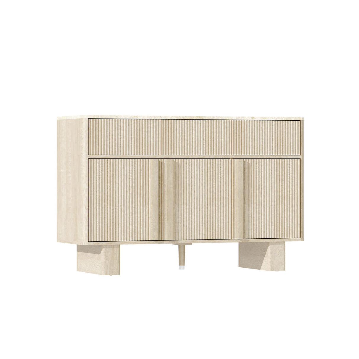 Curved Credenza, Wide Storage Cabinet For Dining Room